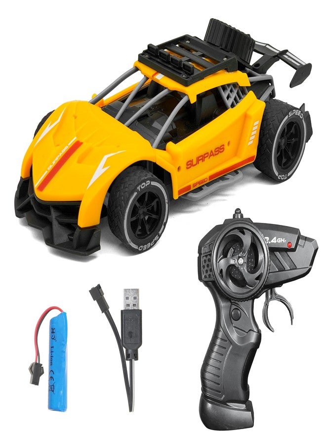 في جراسب سيارة سباق قابلة لإعادة الشحن من VGRASSP للأطفال مع جهاز تحكم عن بعد طويل المدى بتردد 2.4 جيجاهرتز - سيارة رياضية تعمل بالتحكم عن بعد بمقياس 1:16 (برتقالي) - Image 1